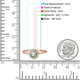14K Gold 0.99ct Round Petite Dainty 6mm G SI Diamond Engagement Wedding Ring