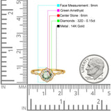14K Gold 0.99ct Round Petite Dainty 6mm G SI Diamond Engagement Wedding Ring