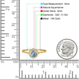 14K Gold 0.99ct Round Petite Dainty 6mm G SI Diamond Engagement Wedding Ring