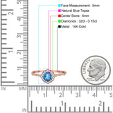 14K Gold 0.99ct Round Petite Dainty 6mm G SI Diamond Engagement Wedding Ring