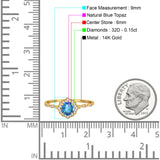 14K Gold 0.99ct Round Petite Dainty 6mm G SI Diamond Engagement Wedding Ring