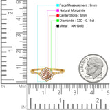 14K Gold 0.99ct Round Petite Dainty 6mm G SI Diamond Engagement Wedding Ring