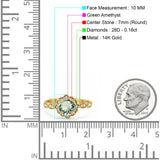 14K Gold Round Vintage Art Deco 1.44ct G SI Diamond Engagement Ring Size 6.5