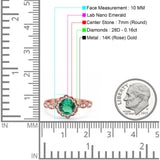 14K Gold Round Vintage Art Deco 1.44ct G SI Diamond Engagement Ring Size 6.5