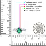 14K Gold Round Vintage Art Deco 1.44ct G SI Diamond Engagement Ring Size 6.5