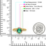 14K Gold Round Vintage Art Deco 1.44ct G SI Diamond Engagement Ring Size 6.5