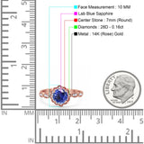 14K Gold Round Vintage Art Deco 1.44ct G SI Diamond Engagement Ring Size 6.5