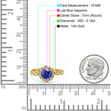 14K Gold Round Vintage Art Deco 1.44ct G SI Diamond Engagement Ring Size 6.5