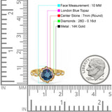 14K Gold Round Vintage Art Deco 1.44ct G SI Diamond Engagement Ring Size 6.5