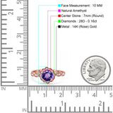 14K Gold Round Vintage Art Deco 1.44ct G SI Diamond Engagement Ring Size 6.5