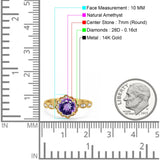 14K Gold Round Vintage Art Deco 1.44ct G SI Diamond Engagement Ring Size 6.5