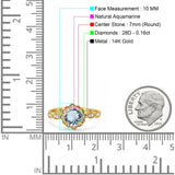 14K Gold Round Vintage Art Deco 1.44ct G SI Diamond Engagement Ring Size 6.5