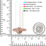 14K Gold Round Vintage Art Deco 1.44ct G SI Diamond Engagement Ring Size 6.5