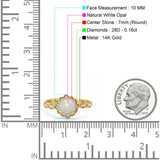 14K Gold Round Vintage Art Deco 1.44ct G SI Diamond Engagement Ring Size 6.5