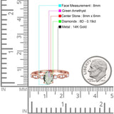 14K Gold 1.4ct Oval Vintage Style 8mmx6mm G SI Diamond Engagement Wedding Ring