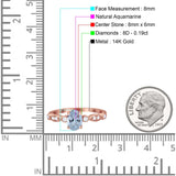 14K Gold 1.4ct Oval Vintage Style 8mmx6mm G SI Diamond Engagement Wedding Ring