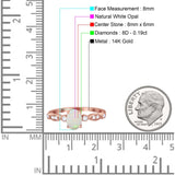 14K Gold 1.4ct Oval Vintage Style 8mmx6mm G SI Diamond Engagement Wedding Ring