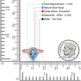 14K Gold 1.48ct Teardrop Pear 8mmx6mm G SI Diamond Engagement Wedding Ring