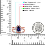 14K Gold 1.62ct Pear 8mmx6mm G SI Diamond Bridal Engagement Wedding Ring