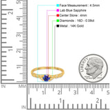 14K Gold 0.33ct Round Petite Dainty Art Deco 4mm G SI Diamond Engagement Wedding Ring