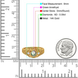 14K Gold 0.15ct Round Antique Style 5mm G SI Diamond Engagement Wedding Ring