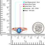 14K Gold 1.34ct Round Art Deco Fashion 7mm G SI Diamond Engagement Wedding Ring