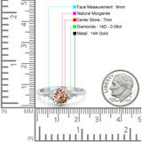 14K Gold 1.34ct Round Art Deco Fashion 7mm G SI Diamond Engagement Wedding Ring
