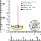 14K Gold 1.05ct Round 6mm G SI Diamond Engagement Bridal Wedding Ring