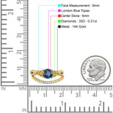 14K Gold 1.05ct Round 6mm G SI Diamond Engagement Bridal Wedding Ring