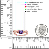 14K Gold 1.05ct Round 6mm G SI Diamond Engagement Bridal Wedding Ring