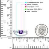 14K Gold 1.05ct Round 6mm G SI Diamond Engagement Bridal Wedding Ring