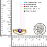 14K Gold 1.05ct Round 6mm G SI Diamond Engagement Bridal Wedding Ring