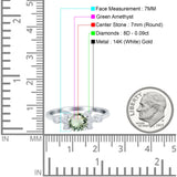 14K Gold 1.37ct Round 7mm G SI Diamond Engagement Wedding Ring