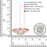 14K Gold 1.37ct Round 7mm G SI Diamond Engagement Wedding Ring