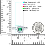 14K Gold 1.01ct Round 6mm G SI Art Deco Diamond Engagement Wedding Ring
