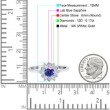 14K Gold 1.01ct Round 6mm G SI Art Deco Diamond Engagement Wedding Ring