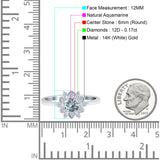 14K Gold 1.01ct Round 6mm G SI Art Deco Diamond Engagement Wedding Ring