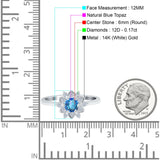 14K Gold 1.01ct Round 6mm G SI Art Deco Diamond Engagement Wedding Ring