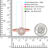 14K Gold 1.01ct Round 6mm G SI Art Deco Diamond Engagement Wedding Ring