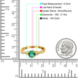 14K Gold 0.98ct Round Art Deco 6mm G SI Diamond Engagement Wedding Ring