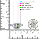 14K Gold 2.37ct Cushion Infinity Shank 8mm G SI Diamond Engagement Wedding Ring