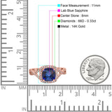 14K Gold 2.37ct Cushion Infinity Shank 8mm G SI Diamond Engagement Wedding Ring
