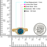 14K Gold 2.37ct Cushion Infinity Shank 8mm G SI Diamond Engagement Wedding Ring