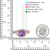 14K Gold 2.37ct Cushion Infinity Shank 8mm G SI Diamond Engagement Wedding Ring