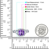 14K Gold 2.37ct Cushion Infinity Shank 8mm G SI Diamond Engagement Wedding Ring