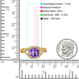14K Gold 2.37ct Cushion Infinity Shank 8mm G SI Diamond Engagement Wedding Ring