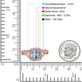 14K Gold 2.37ct Cushion Infinity Shank 8mm G SI Diamond Engagement Wedding Ring