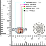 14K Gold 2.37ct Cushion Infinity Shank 8mm G SI Diamond Engagement Wedding Ring