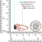 Art Deco Wedding Engagement Bridal Ring Pear Round Simulated Cubic Zirconia 925 Sterling Silver