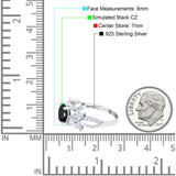 Art Deco Wedding Engagement Bridal Ring Pear Round Simulated Cubic Zirconia 925 Sterling Silver